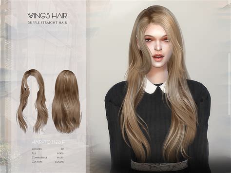 The Sims Resource Wings To1125 Supple Straight Hair
