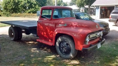 1956 Ford F600 Flatbed Truck F100 Custom Cab For Sale Photos