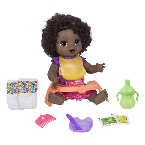 Baby Alive Happy Hungry Baby Black Curly Hair Doll