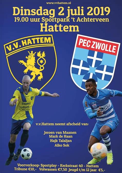 Both teams struggle in defence and concede on regular occasions. PEC Zwolle komt weer naar Hattem - RTV Hattem