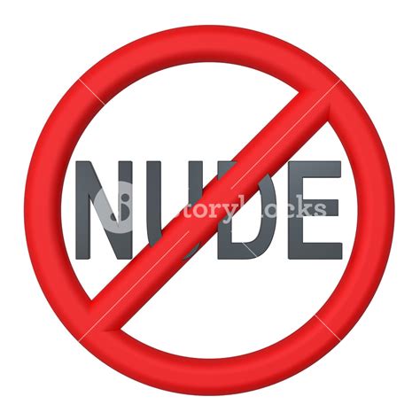 Not Allowed Nude Sign Isolated On White Royalty Free Stock Image