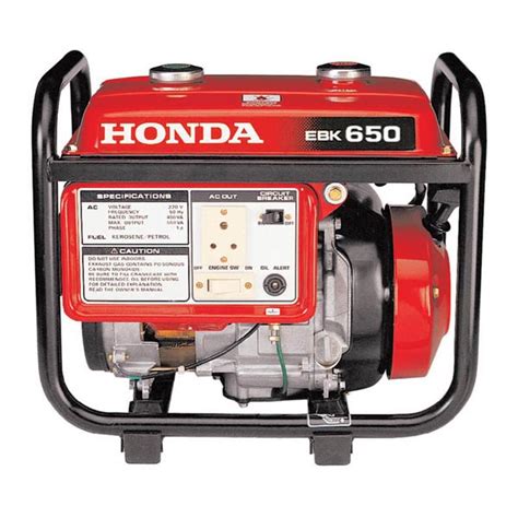 Honda's innovative technology makes use of large size sound mufflers which absorb the noise of the generator. Products - Honda Kerosene Generator (EBK 650) Manufacturer ...