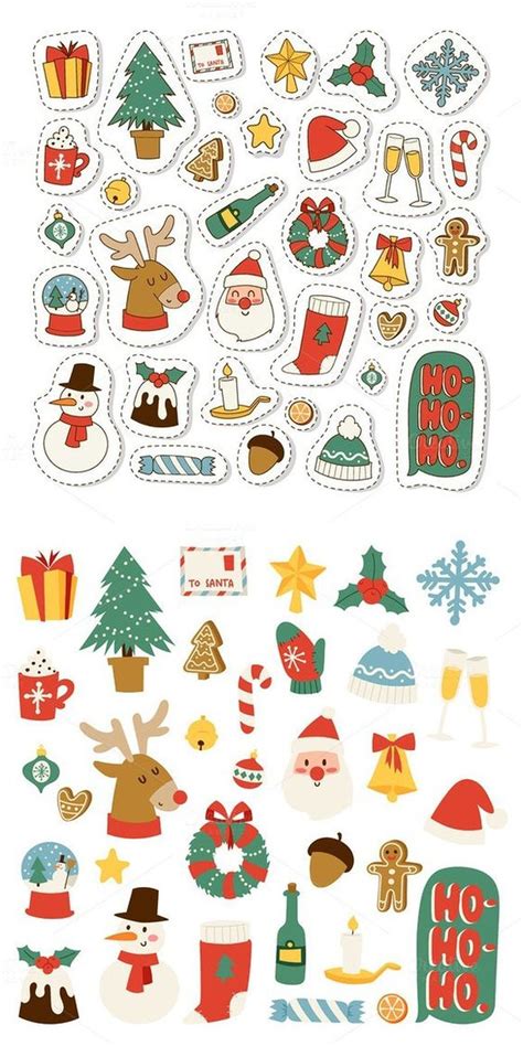 Free Printable Christmas Stickers Printable Templates Wonderland