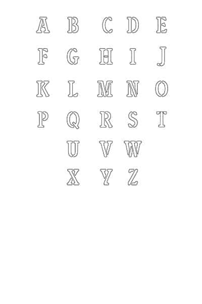Free Alphabet Stencils Templates