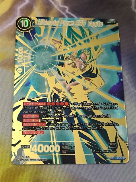 Dragon ball z cards ultra rare foil limited goku the unbeatable, vegeta the revitalized, goku the all powerful, majin vegeta the malevolent plus more. CCG Individual Cards 183454: Ultimate Force Ssb Vegito ...