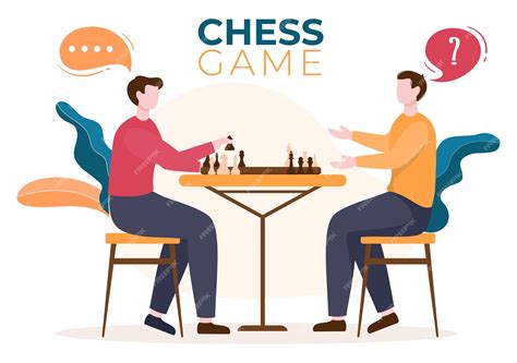 Premium Vector Chess Board Game Cartoon Illustration