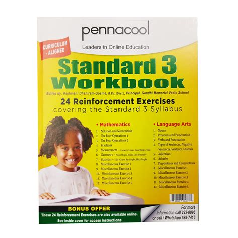Pennacool Standard 3 Workbook Charrans Chaguanas