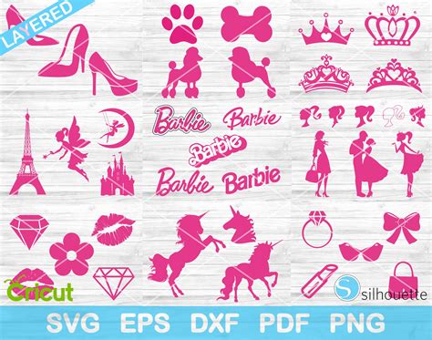 Barbie Svg Png Files Barbie Silhouette And Clipart Etsy