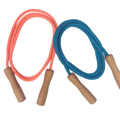Jump Rope W Wooden Handles For Body Length 62 72 Inches