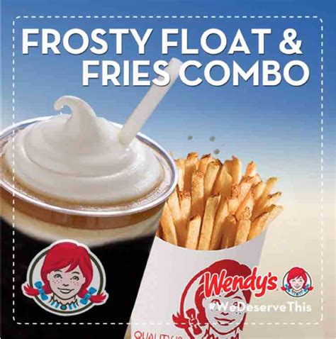 wendy s frosty float and fries combo available at the upper ground floor of sm city manila