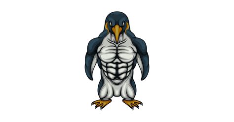 Muscular Penguin Penguin T Shirt Teepublic