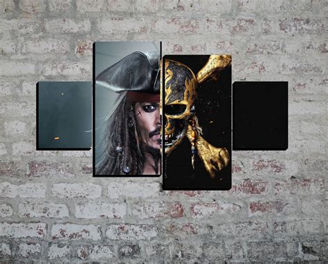 Pirates Of The Caribbean Poster Set Canvas Art Print Room Etsy
