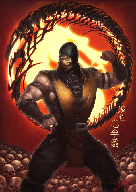 Scorpion Mortal Kombat Fan Art Mortal Kombat Dragon Logo Wallpaper Hd