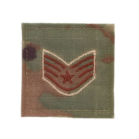 Us Air Force Embroidered Ocp With Hook Rank Insignia Staff Sergeant