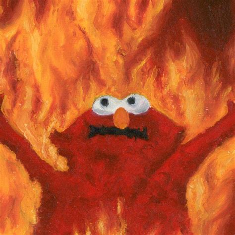 Fire Elmo Coffee Mug By Emma Larson 11 Oz In 2020 Fire Painting