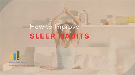 How To Improve Sleep Habits