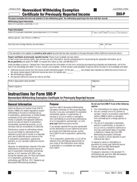 Ca Ftb 590 P 2020 2021 Fill Out Tax Template Online Us Legal Forms