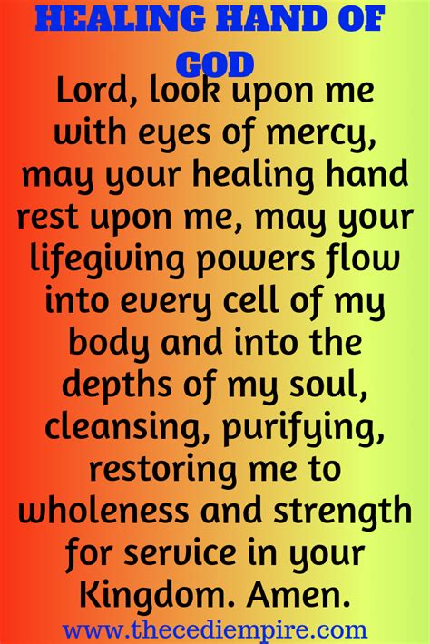 The Healing Hand Of God Prayers For Healing Power Of Prayer Prayer