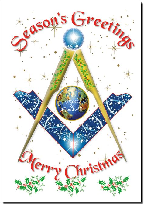 Christmas Sparkle Masonic Christmas Card