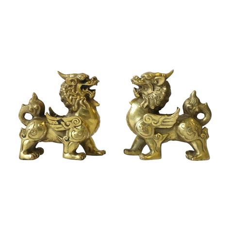 Pair Of Japanese Carved Wood Lion Dogs For Sale At 1stdibs