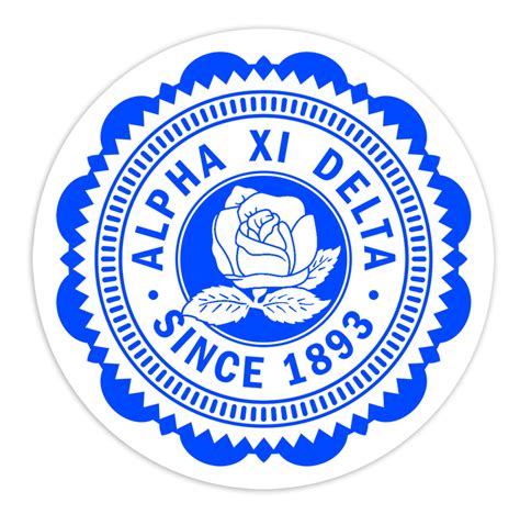 Alpha Xi Delta 5 Sorority Seal Bumper Sticker Sale 395 Greek Gear