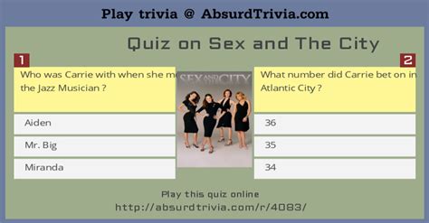 Trivia Quiz Quiz On Sex And The City