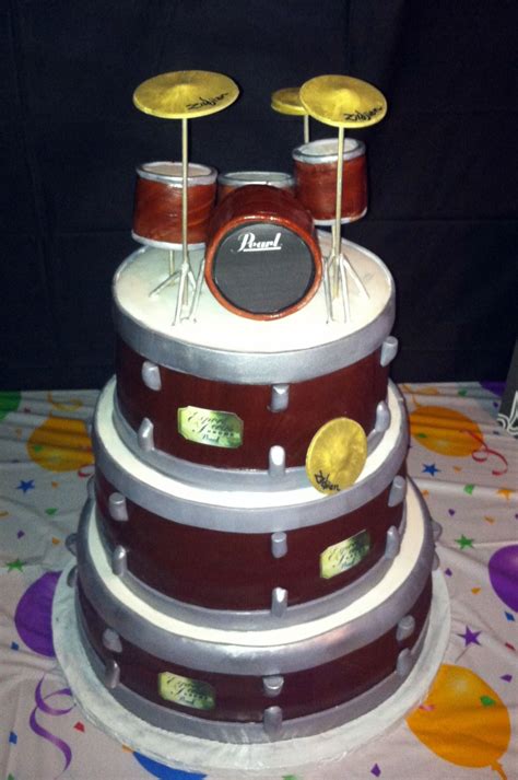 Happy Birthday Drummer Cake Images Drum Kit Cake Beautiful Birthday