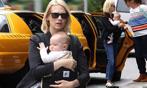 January Jones And Son Xander Cruise Around The Big Apple In Cab Daily