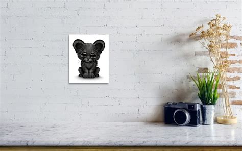 Cute Baby Black Panther Cub Art Print By Jeff Bartels