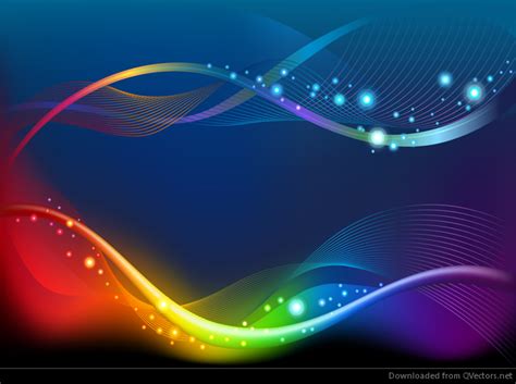 Abstract Rainbow Wave Background Vector Download