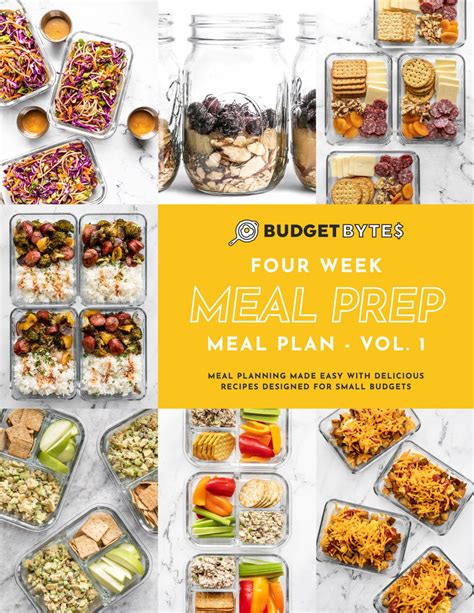 Meal Prep Meal Plan Volume 1 Budget Bytes