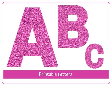 Pink Glitter Letters And Numbers Pink Glitter Alphabet Pink