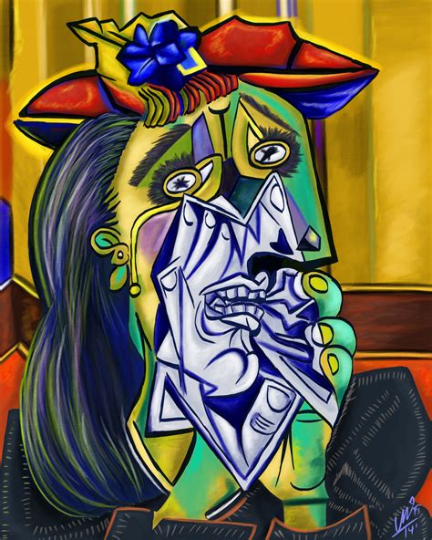 Take for instance picasso's weeping. The Weeping Woman by Youalahuan on DeviantArt
