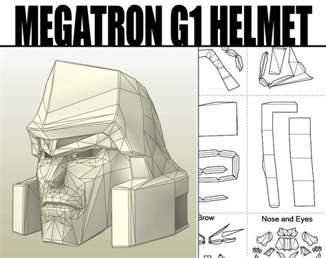 Transformers Megatron G1 Pepakura Head