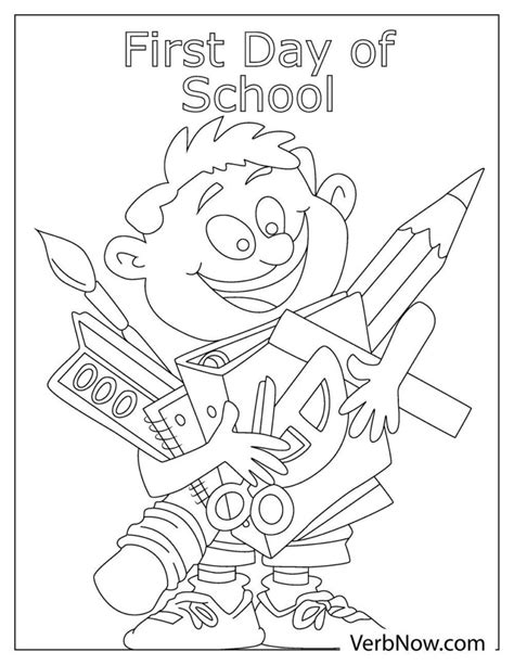 First Day Of School Coloring