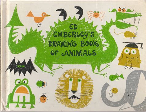 Ed Emberleys Drawing Book Of Animals 1970 Vintage Childrens Book By