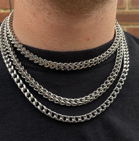 18k Gold Franco Chain Necklace 4mm Franco Chain Mens Gold Etsy