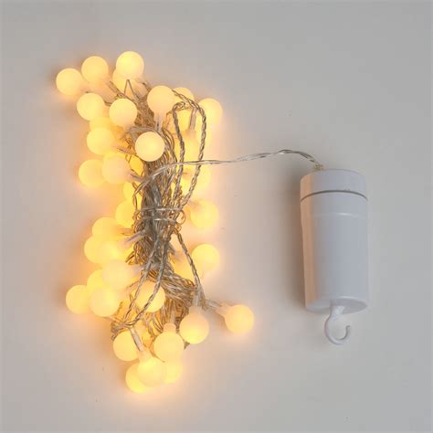 String Lights Battery String Lights Frosted Warm White