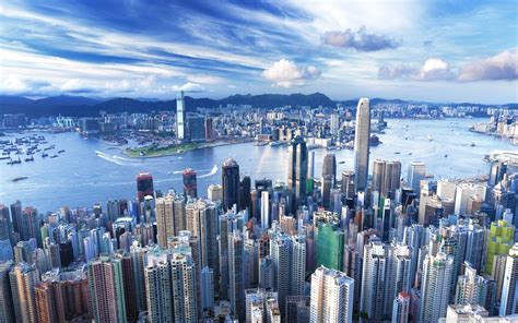 White City Buildings City Urban Cityscape Hong Kong Hd Wallpaper