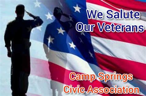 We Salute Our Veterans Camp Springs Civic Association