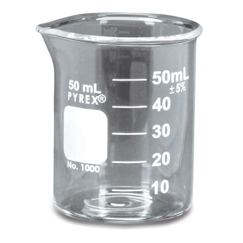 Pyrex Glass Griffin Beaker Low Form Measuring 50 Ml