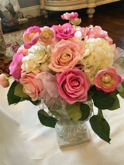 Pink Floral Centerpiece 1st Birthday Centerpiece Wedding Centerpiece
