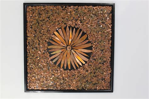 Flame painted copper wall clock copper mixed metals pinterest via. Beautiful Copper Abstract Wall Art | Home of Copper Art