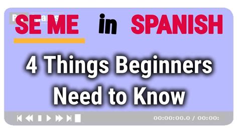 Learn Spanish Using Se Me Complicated Spanish Made Easy Youtube