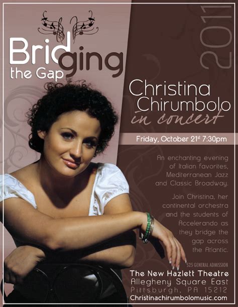 Tickets For Bridging The Gap Christina Chirumbolo In Concert In