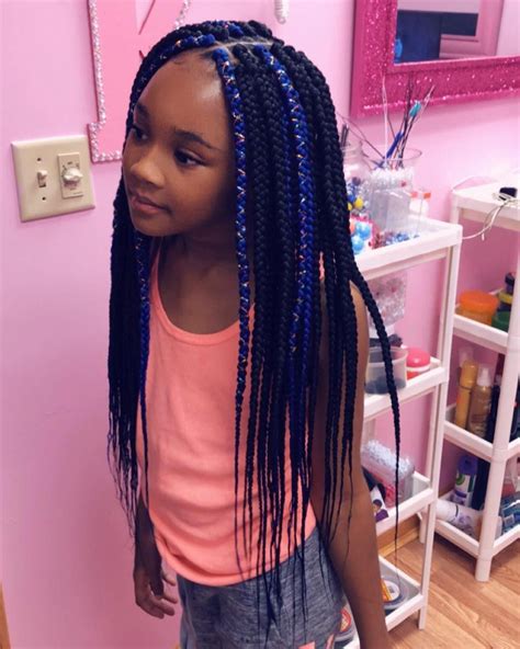 Box Braids For Kids With Color Smallboxbraids Kids Hairstyles Box