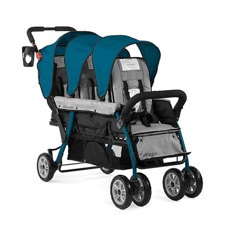 Gaggle® Compass Trio™ 3 Seat Stroller In Teal Bed Bath And Beyond