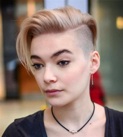Sleek Comb Over Side Part Androgynous Haircut Comb Over Haircut