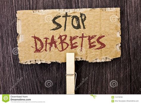 Word Writing Text Stop Diabetes Business Concept For Take