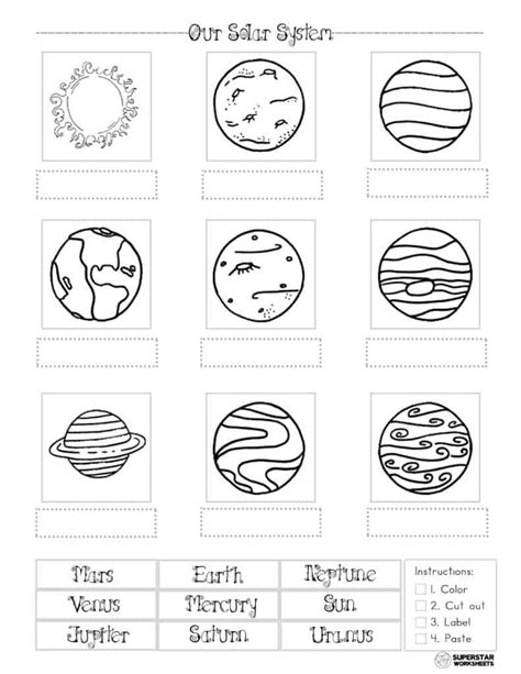 2nd Grade Solar System Worksheet